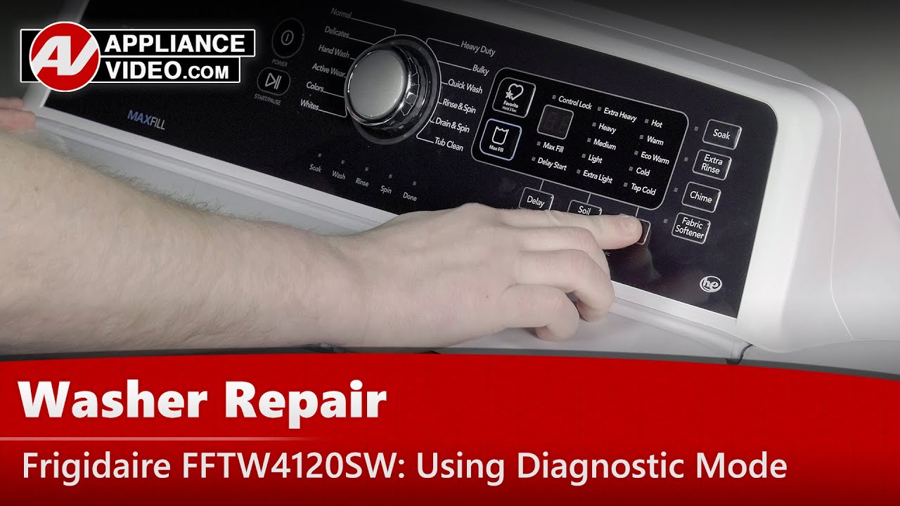 Frigidaire FFTW4120SW Washer Diagnostic Mode Appliance Video