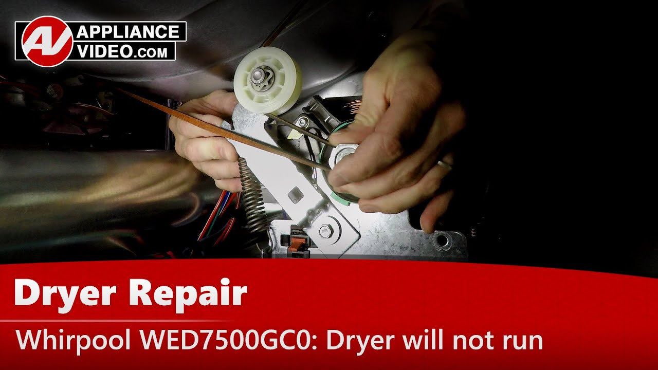 Whirlpool WED7500GC0 Dryer Dryer will not run Drive Belt