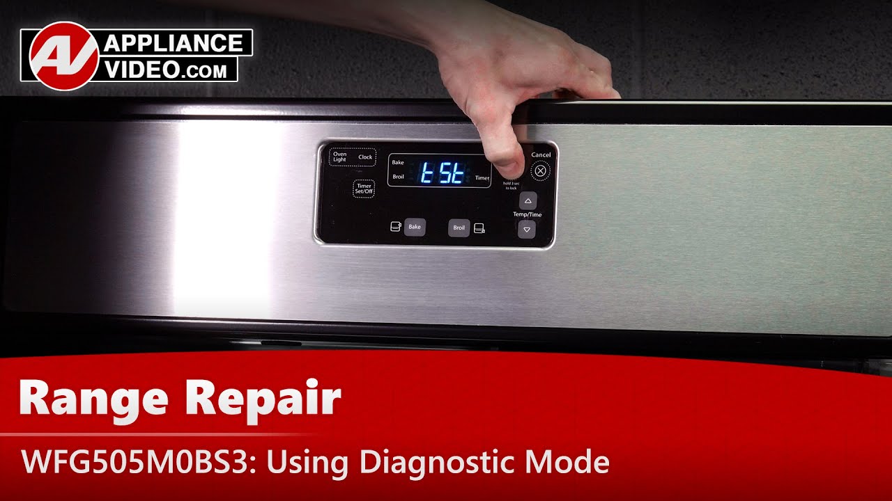 Whirlpool WFG505M0BS3 Stove Diagnostic Mode Appliance Video