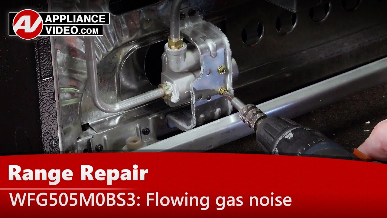 Whirlpool WFG505M0BS3 Stove Flowing gas noise Pressure Regulator