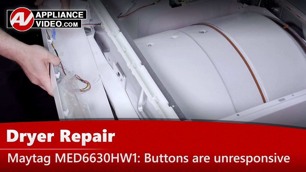 Maytag MED6630HW1 Dryer Buttons unresponsive Console Assembly