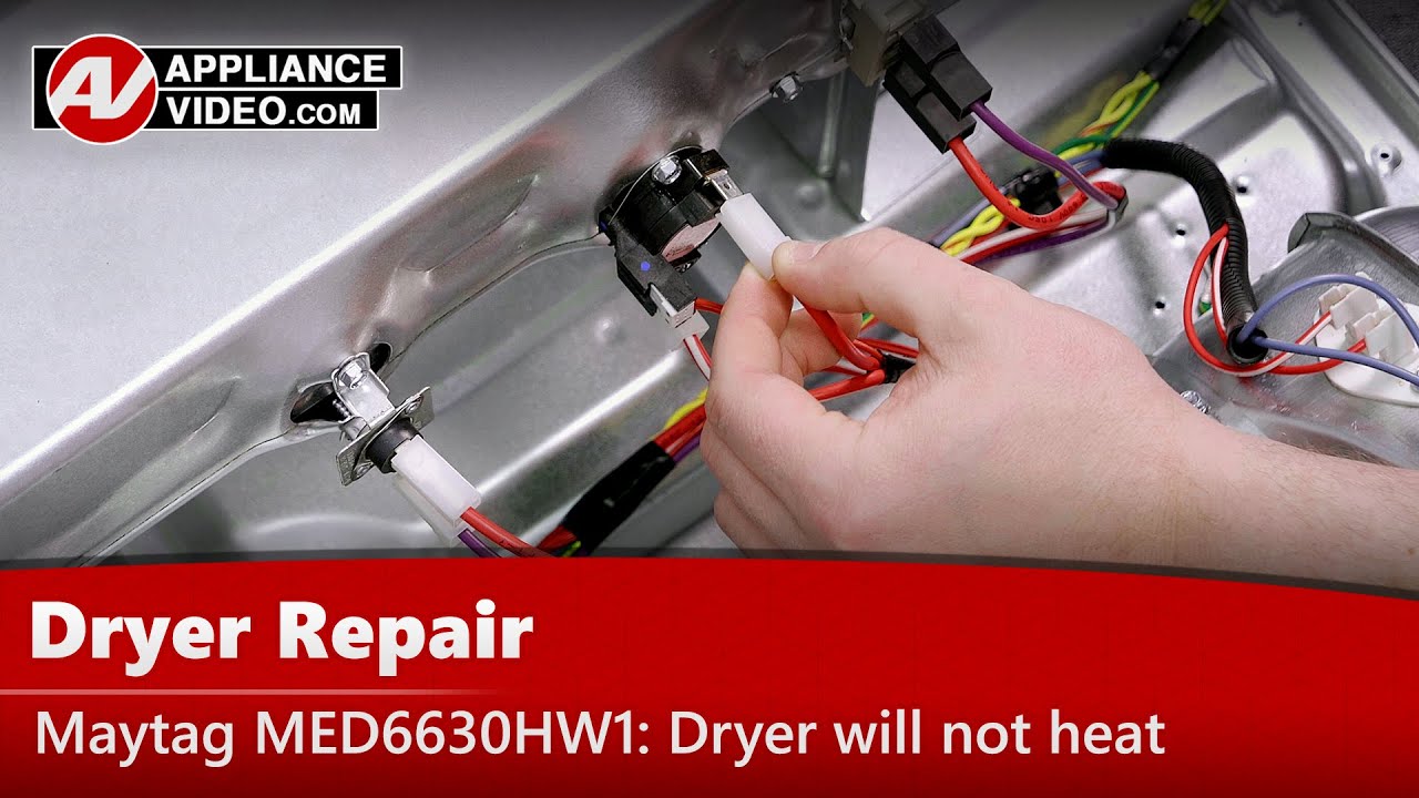Maytag MED6630HW1 Dryer Dryer will not heat Hilimit Thermostat