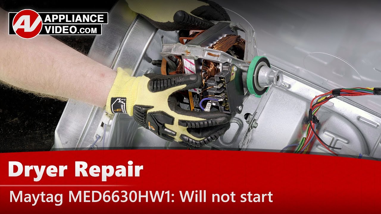Maytag MED6630HW1 Dryer Overheating midcycle Drive Motor
