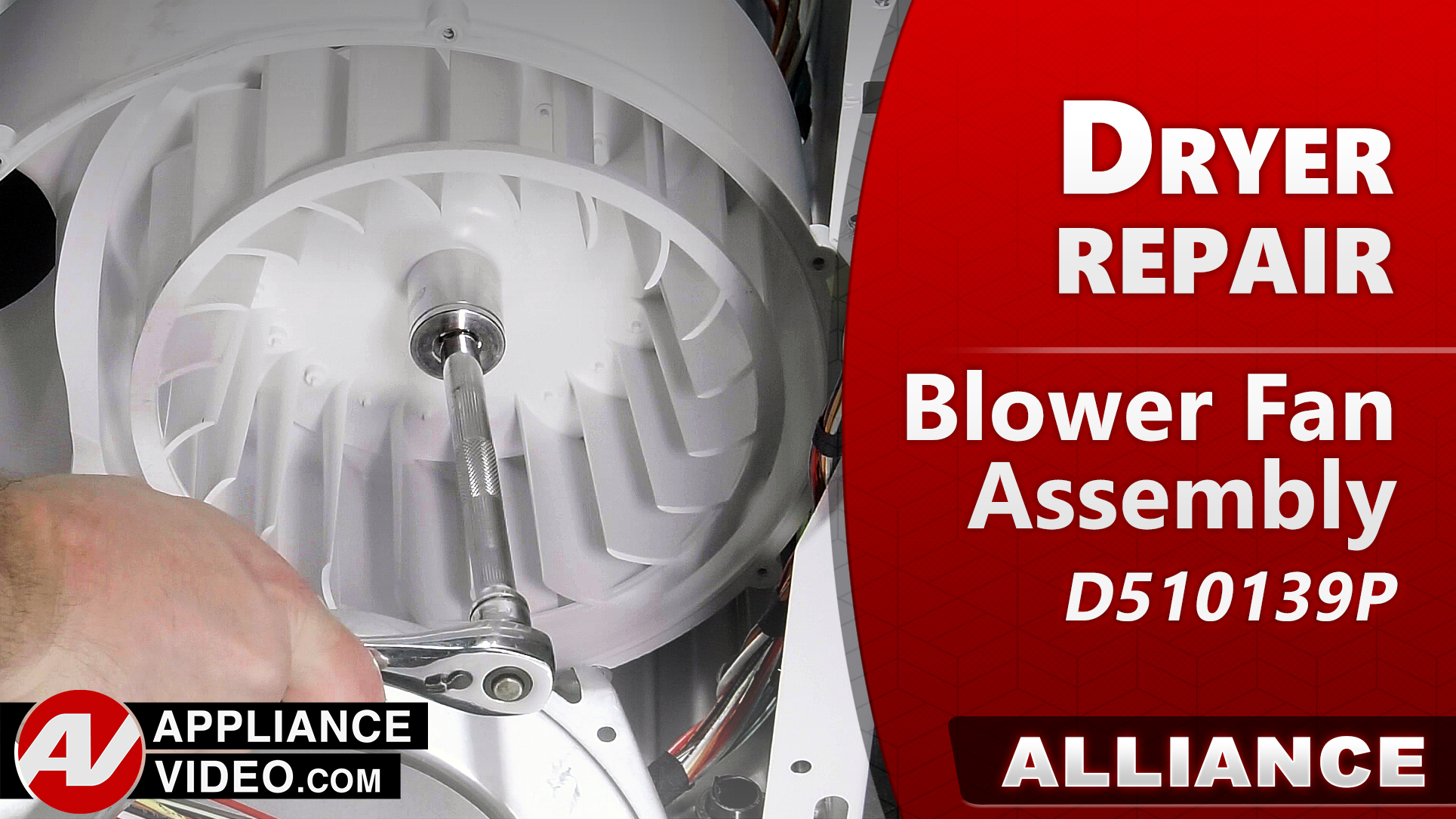 Speed Queen – Alliance Laundry Systems ADG4BRGS115TW01 Dryer – Loud rumbling noise – Blower Fan Assembly