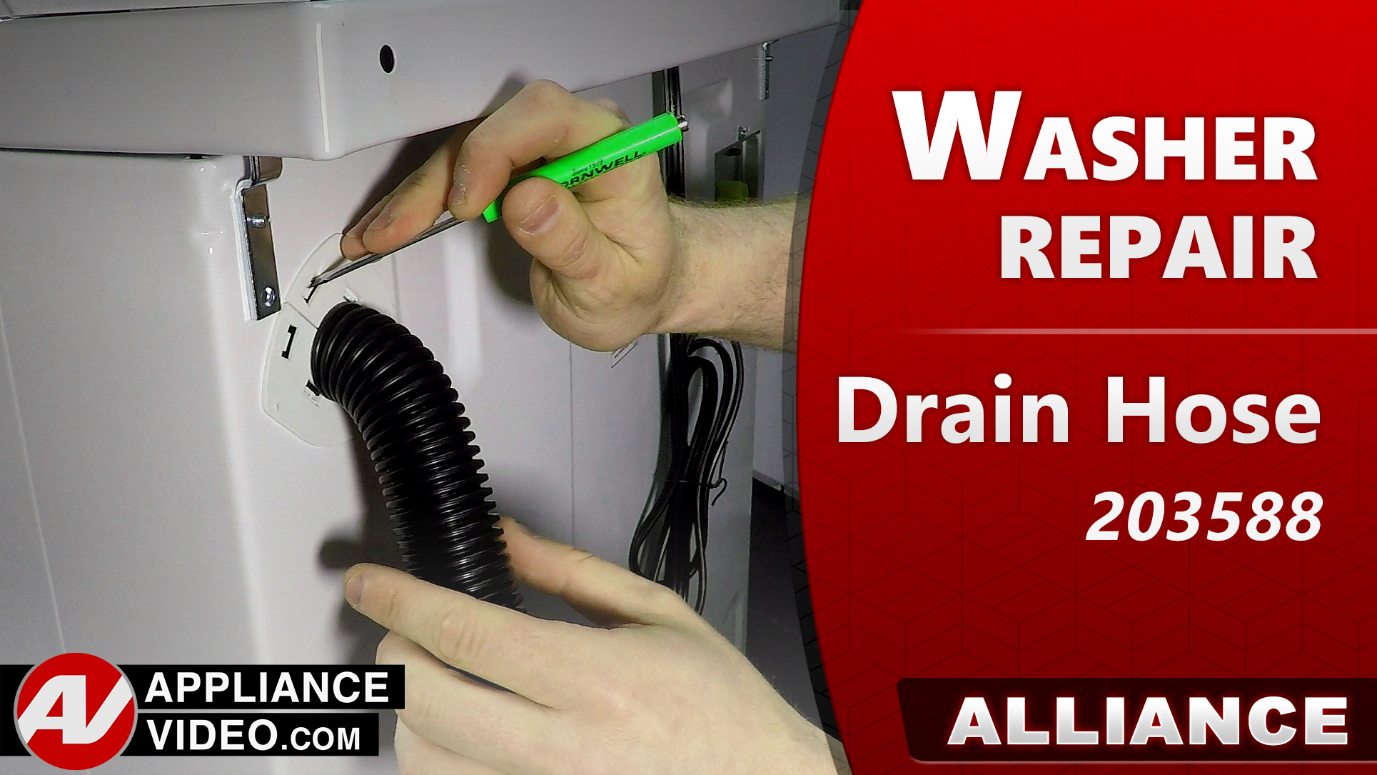Speed Queen – Alliance AWN63RSN116TW01 Washer – Hose is damaged – Drain Hose