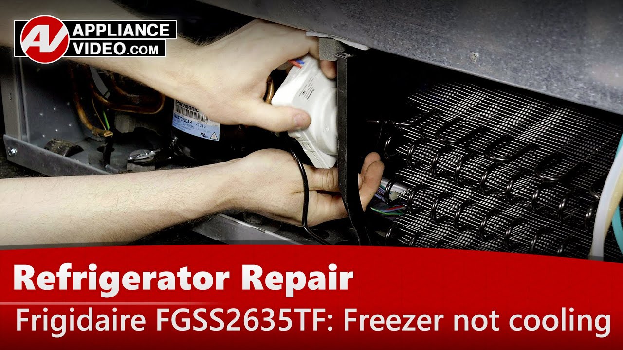Frigidaire FGSS2635TFB Refrigerator Freezer not cooling properly Condenser Fan Motor