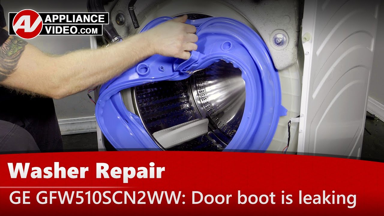GE GFW510SCN2WW Washer Door boot is leaking Door Boot Appliance Video