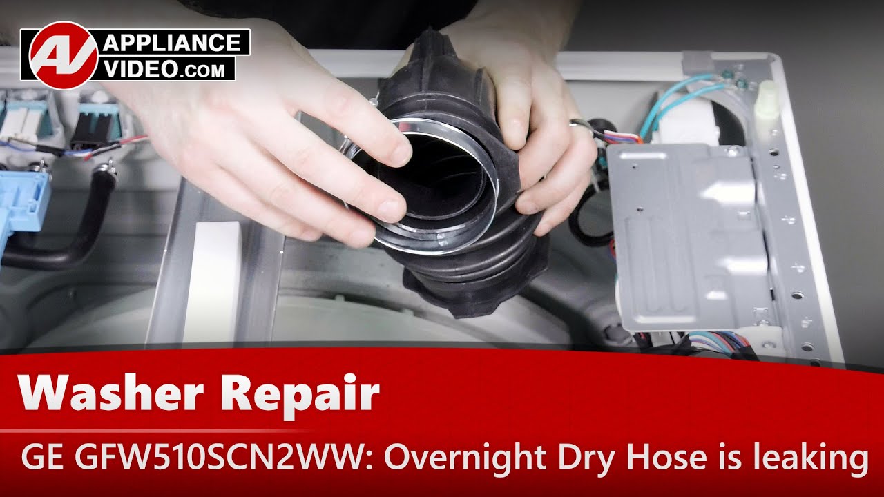 GE GFW510SCN2WW Washer Hose is leaking Overnight Dry Hose