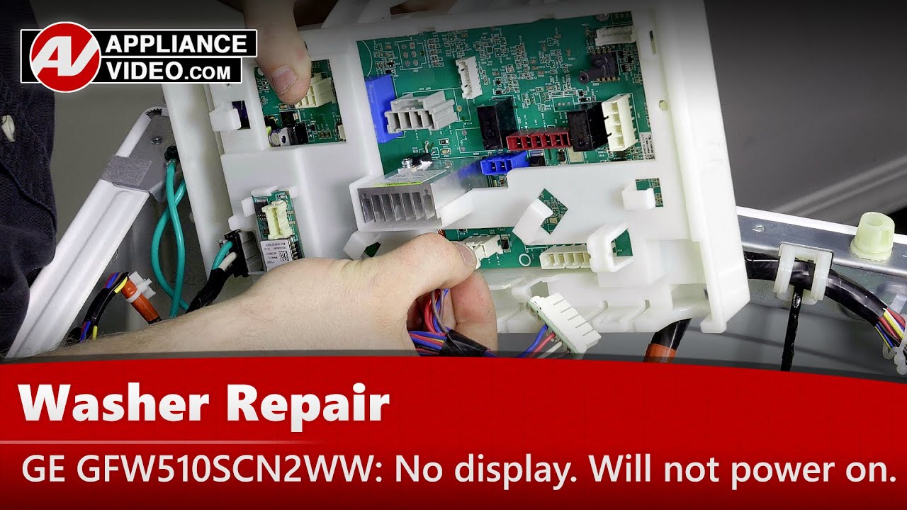 GE GFW510SCN2WW Washer No power Main Control Board Appliance Video