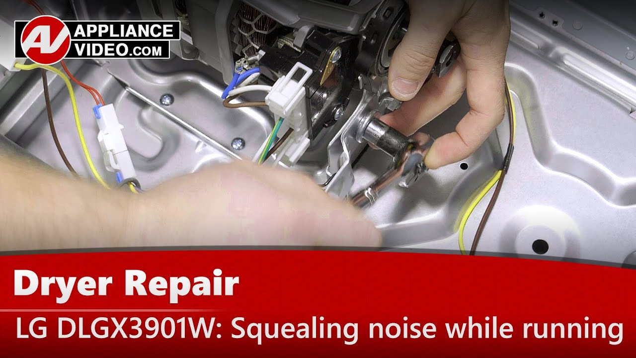 LG DLGX3901W Dryer Dryer will not spin Idler Pully Appliance Video