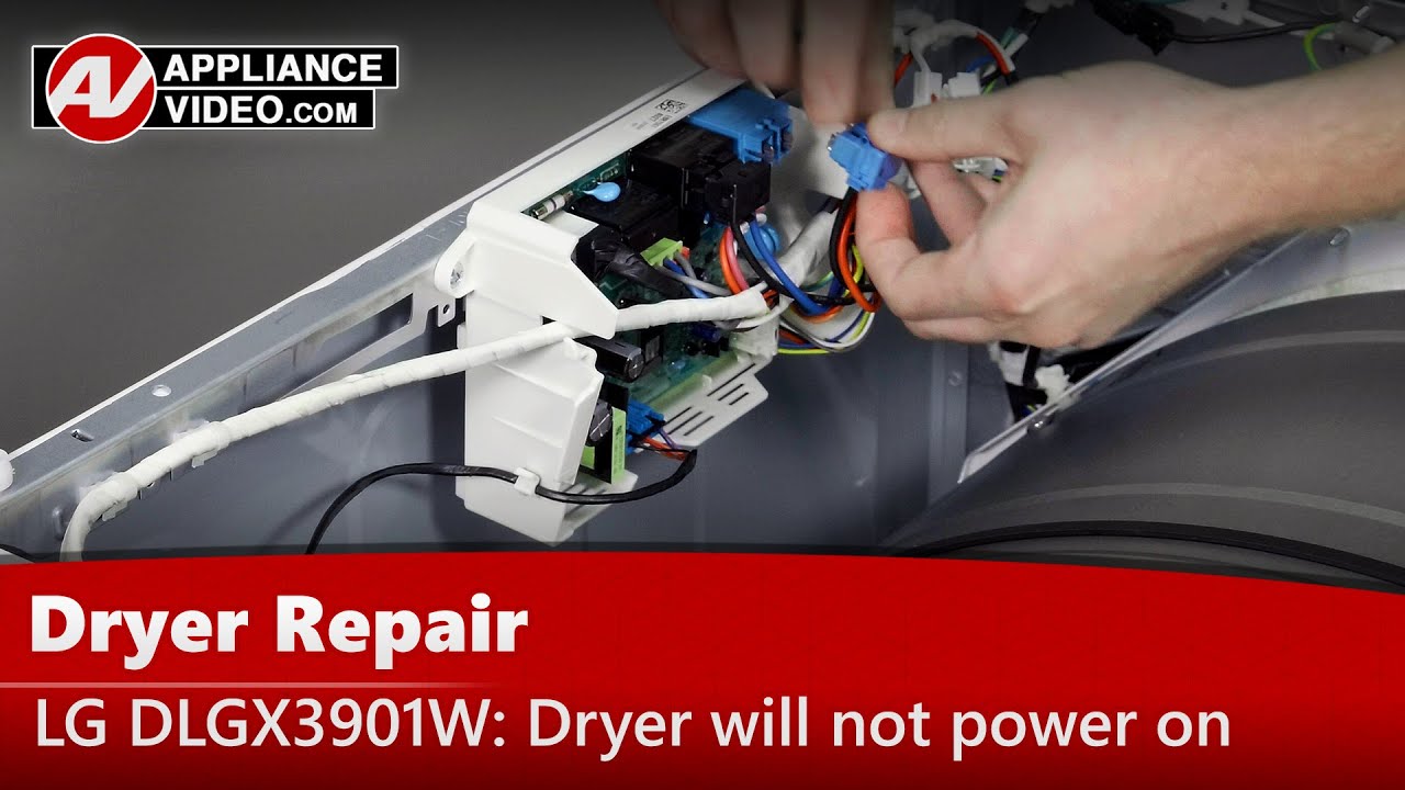 LG DLGX3901W Dryer No power PCB Main Appliance Video