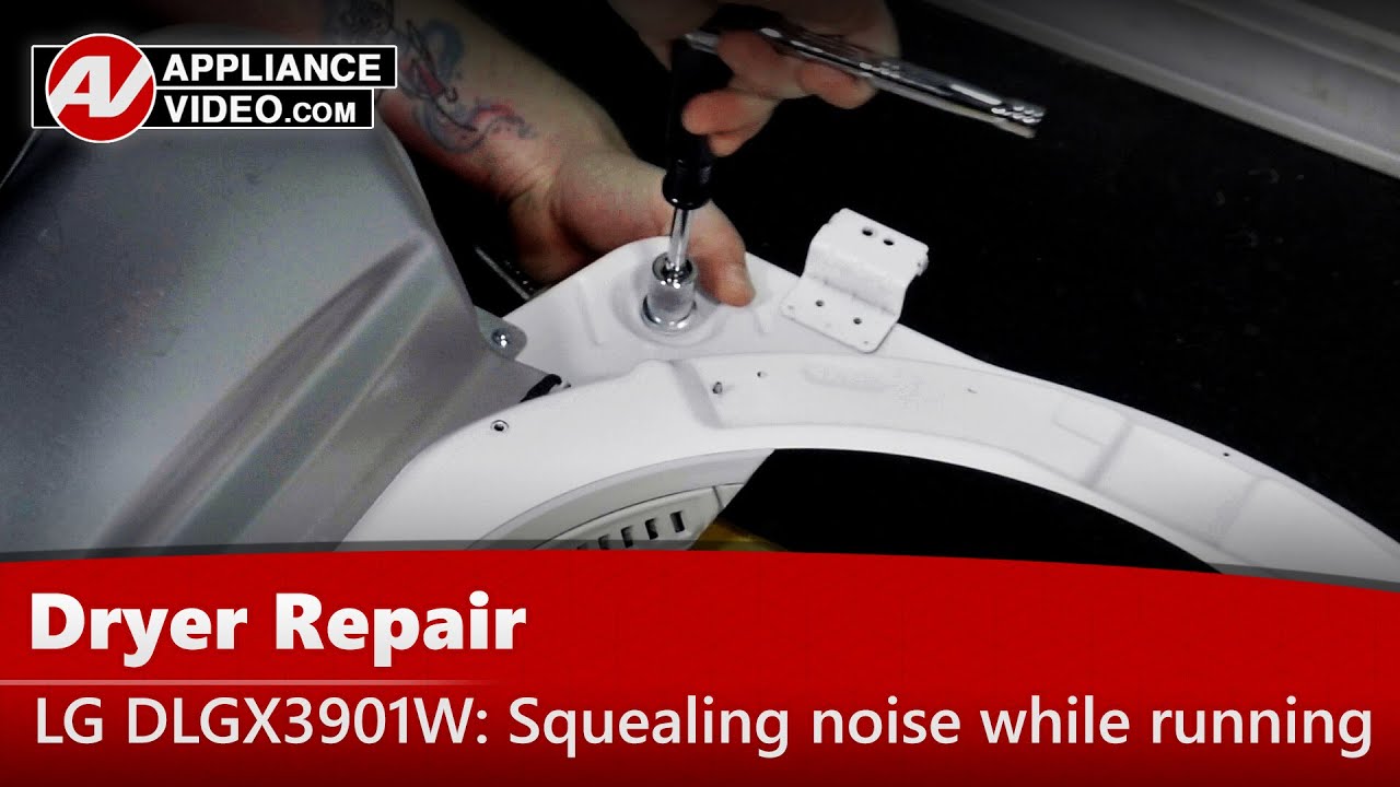 LG DLGX3901W Dryer Squealing noise while running Drum Roller