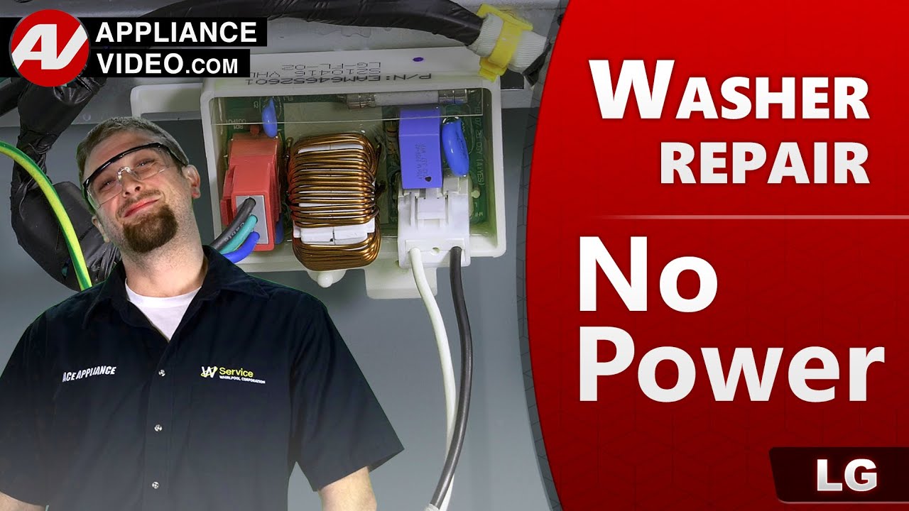 LG WM3600HVA/00 Washer Washer has no power Noise Filter Appliance Video