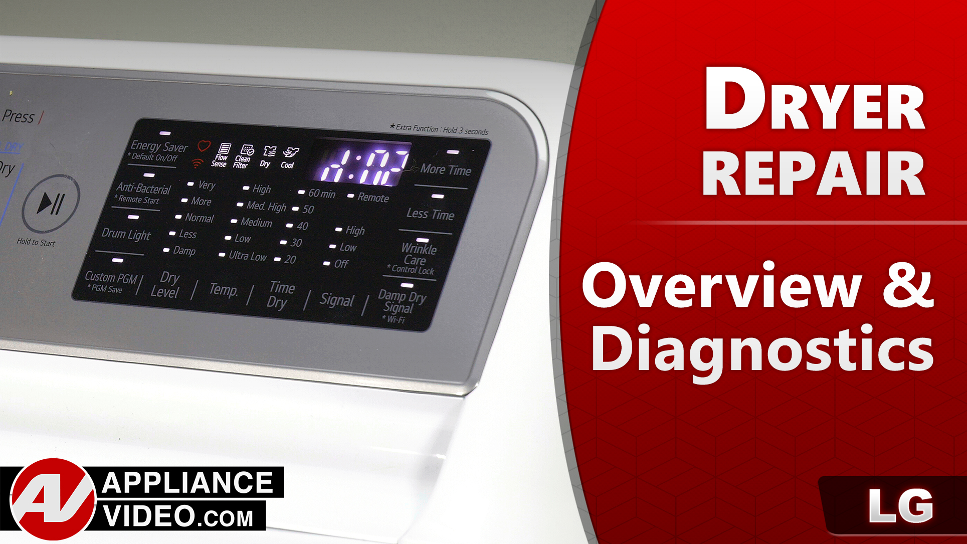LG DLG7301WE Dryer – Overview / Diagnostics