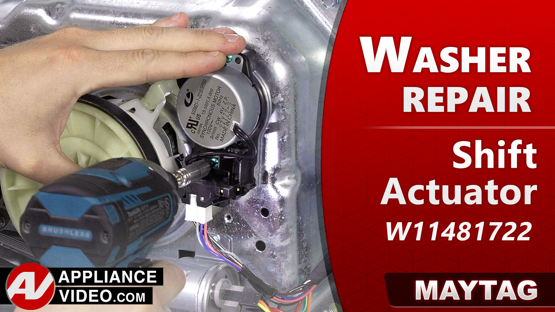 Maytag MVW6500MW0 Washer – Error code – Shift Actuator